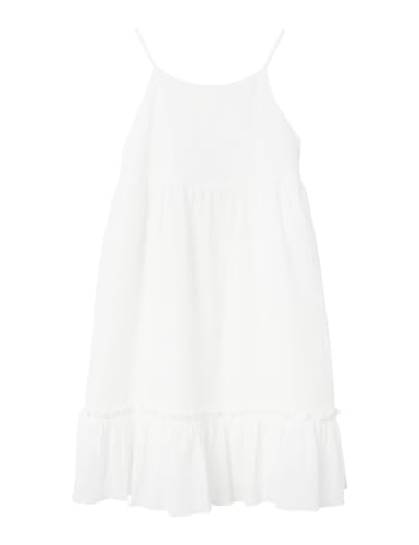 NAME IT Mädchen Nkffimia Sl Dress Noos Sommerkleid, Weiß, 140 EU von NAME IT
