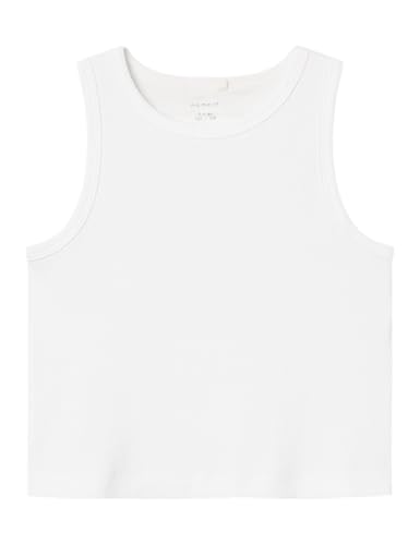 NAME IT Mädchen Nkfnakal Sl Crop Noos Tanktop, Bright White, 116 EU von NAME IT