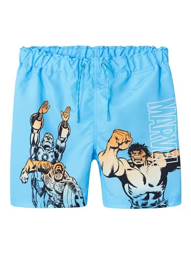 NAME IT Jungen Nkmmakavel Marvel Swimshorts Mar Badeshorts 13226907,Bluefish,134 von NAME IT