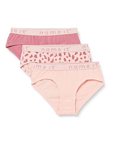 NAME IT Damen NKFBRIEFS 3P Strawberry Cream, Pink NOOS panties, 104-110 EU, pack of 3 von NAME IT