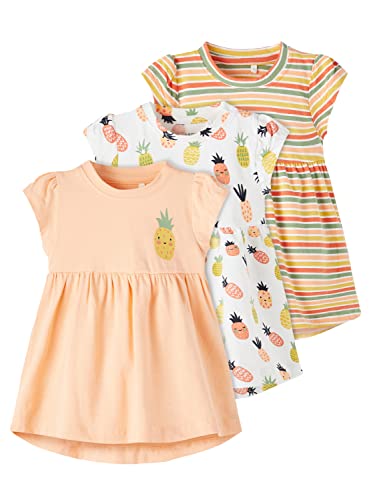 name it Baby Girls NBFFAHRA 3P CAPS Tunic Body, Peach Nectar, 68 von NAME IT