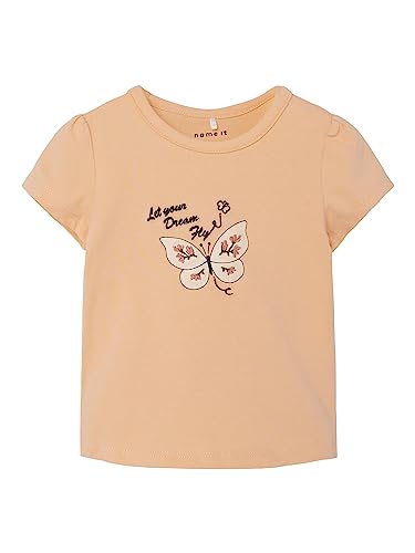 name it Baby Girls NBFFARLET SS Top, Peach Nectar, 68 von NAME IT