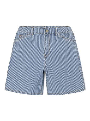 name it Boy's NKMBEN Baggy DNM L 2774-IP F Shorts, Light Blue Denim/Stripes:White, 146 von NAME IT