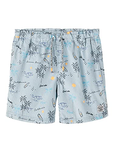 name it Boy's NKMZAGLO Swim Shorts Badeshorts, Ashley Blue, 134 von NAME IT