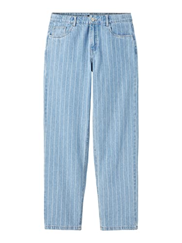 name it Boy's NLMPINIZZA DNM DAD Straight Pant Hose, Light Blue Denim/Stripes:Pinstripes, 158 von NAME IT