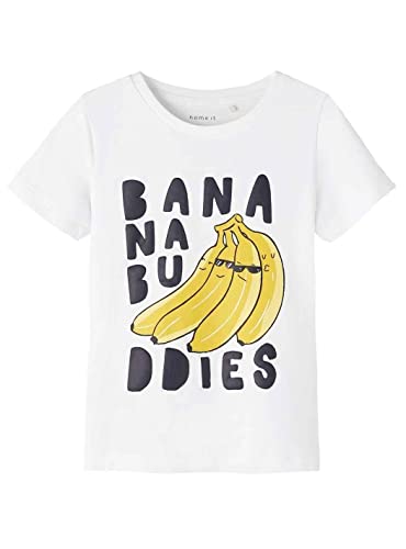 name it Boy's NMMDEAN SS TOP Box T-Shirt, Bright White, 110 von NAME IT