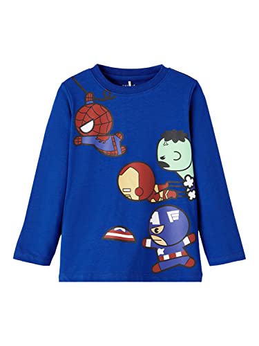 name it Boy's NMMFRODA Marvel LS MAR Top, Surf The Web, 98 von NAME IT