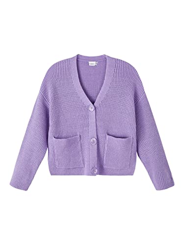 name it Girl's NKFDUSTINA LS Knit Card Strickjacke, Sand Verbena, 158/164 von NAME IT