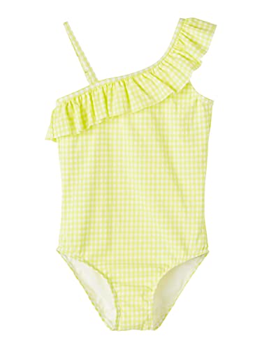 name it Girl's NKFZILINE Swimsuit Box Badeanzug, Lemon Tonic, 122/128 von NAME IT