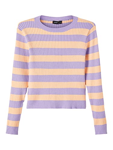 name it Girl's NLFFULLA LS Short Stripe Knit Top, Peach Quartz/Stripes:Peach Quartz/Sand Verbena, 158/164 von NAME IT
