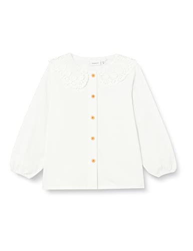 name it Girl's NMFFERINE LS Shirt Bluse, Bright White, 110 von NAME IT