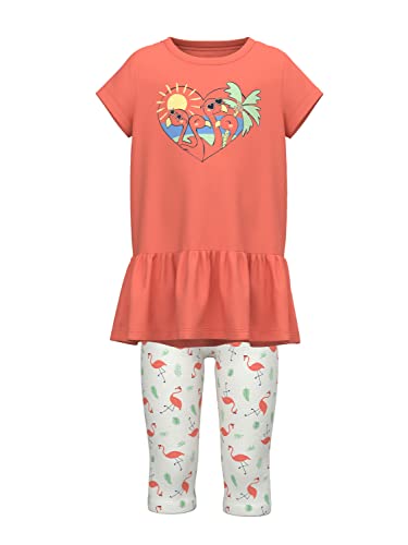 name it Girl's NMFVIANE CAPSL Tunic Set F Tunika, Coral, 98 von NAME IT