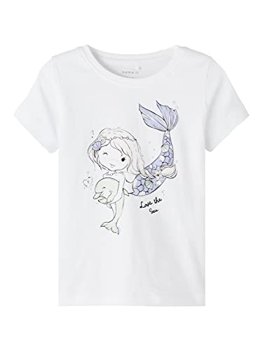 name it Girl's NMFZUZANO SS TOP T-Shirt, Bright White, 92 von NAME IT