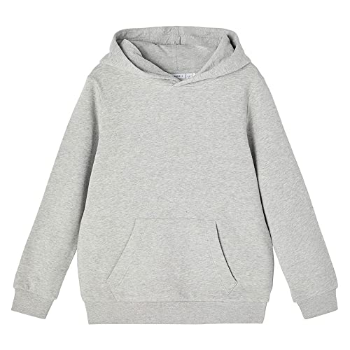 name it Herren NKMLENO LS SWEAT WH BRU NOOS Sweatshirt, Grey Melange, 110 von NAME IT