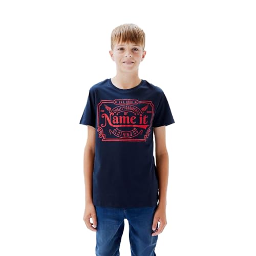 name it Jungen NKMNOGO SS TOP NOOS T-Shirt, Dark Sapphire, 122/128 von NAME IT