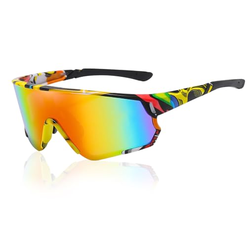 NAMIS Schnelle Brille Rave, Fahrrad Sonnenbrille Herren Damen UV400 Schutz Polarisierte Schnelle Sonnenbrille für Outdoorsport Radfahren Laufen Golf Wandern von NAMIS