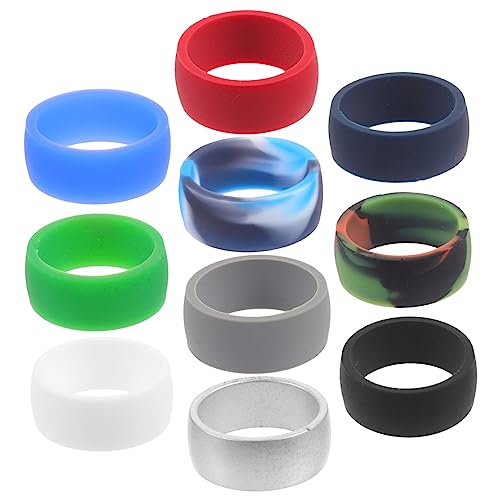 NAMOARLY 10Stücke Silikonringe für Herren und Hautfreundliche Wasserdichte Fitnessringe Vielseitig Einsetzbar für Sport und Beim Schwimmen und Tauchen NAMOARLY 10Stücke Silikonringe für Herren und Hautfreundliche Wasserdichte Fitnessringe Vielseitig Einsetzbar für Sport und Beim Schwimmen und Tauchen von NAMOARLY