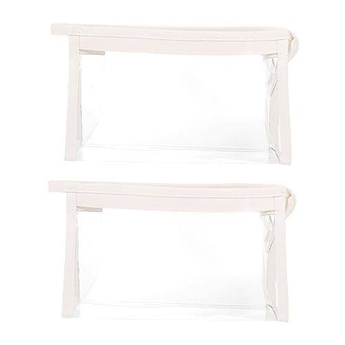 NAMOARLY Bleistifttasche 2 Stück Tragbare Federmäppchen für Schule Büro Großes Fassungsvermögen Mehrzweck Schreibwaren Aufbewahrungstasche Transparentes Design von NAMOARLY