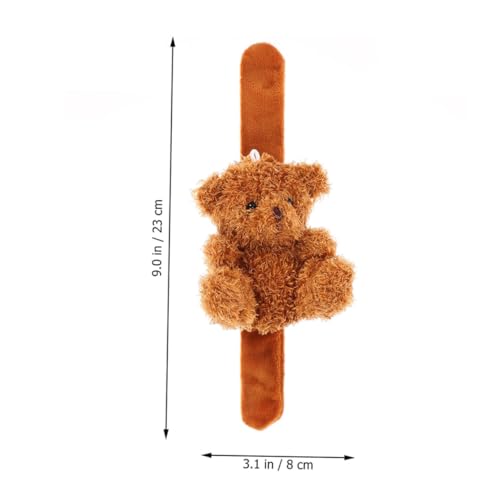 NAMOARLY 2 Stück Plüsch Slap Armband Kuscheltier Bär Stofftier Armband Bequem Party Wristband von NAMOARLY