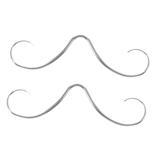 NAMOARLY 2 Stück Septum Nasenring Mustache Design für Damen Herren Stilvoller Piercing Schmuck Korrigiert Asymmetrische Nasen Vielseitig für Party Hochzeit Performance von NAMOARLY