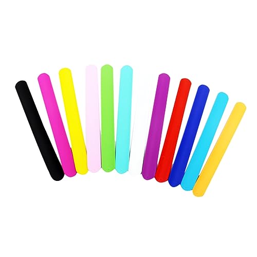NAMOARLY 20 Stück Silikon Schnapparmband Set Einfarbiges Klopf Armband 12 Zufälligen Farben Buntes Slap Armband Für Kinder Ideales Partygeschenk Und Kreatives Bastelspielzeug von NAMOARLY