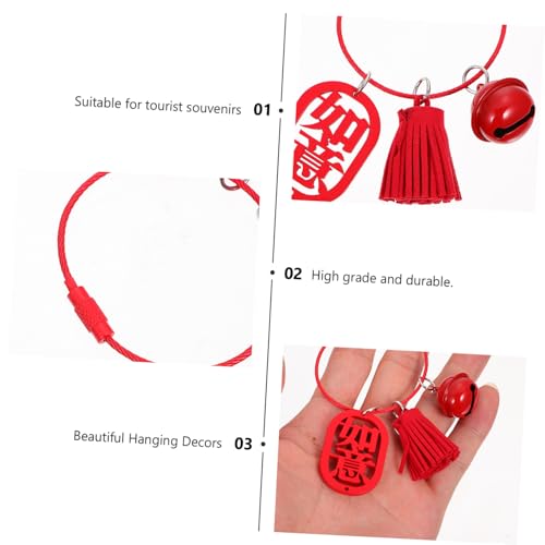 NAMOARLY 4 Stück Teiliges Handgeschnitzt Attraktives Schlüsselanhänger deko Vielseitig Einsetzbar für Tasche Schlüssel Handy Chinesisches Neujahrsdeko Kleine Leicht Tragbar von NAMOARLY
