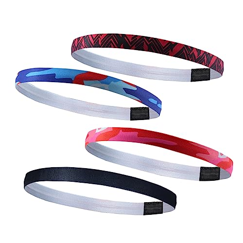 NAMOARLY 4 Stück Teiliges Rutsch Sport Haarband Elastische Stirnbänder für Yoga Laufen und Outdoor Aktivitäten Verschiedenen Farben Erhältlich Geeignet für Männer und Frauen von NAMOARLY