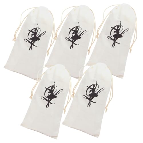 NAMOARLY 5stücke Teiliges Ballettschuh Aufbewahrungstaschen Aus Atmungsaktivem Canvas Praktische Zugband-Taschen Für Tanzschuhe Für Mädchen Und Balletttänzer von NAMOARLY