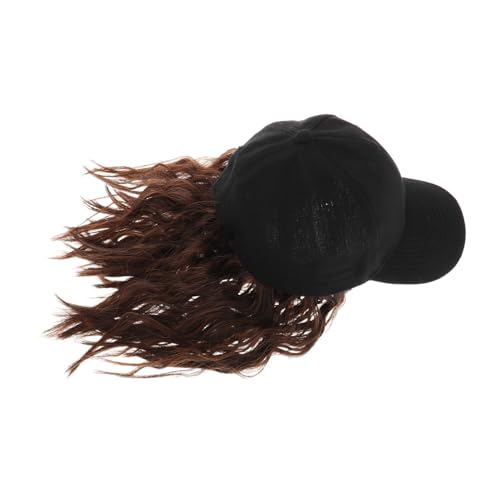 NAMOARLY Lockenperücken Für Damen Kurzhaarperücken Mit Haaren Haarhüte Für Frauen Baseballkappenperücken Für Damen Hutperücken Mit Kunsthaar Einfache Und Schnelle Haarstyling-kappe Für Tägl von NAMOARLY