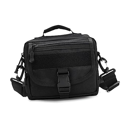NAMOARLY Kleine Umhängetasche Schwarz Aus Nylon Multifunktions-Handtasche Für Outdoor Reisen Mit Reißverschlüssen Und Netztasche Unisex Crossbody Bag Für Männer Und Frauen Kompakte von NAMOARLY