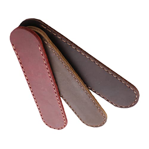 NAMOARLY Leder-stifteetui Handgefertigt Für Stifte Schutzhülle Stiftetasche Aufbewahren Füllfederhalter Braun von NAMOARLY