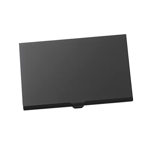 NAMOARLY Tragbarer Visitenkartenhalter aus Aluminiumlegierung Eleganter und Funktionaler Business Organizer für Kreditkarten und Id Karten Schwarz für Büro und Unterwegs von NAMOARLY