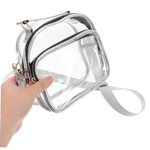 NAMOARLY Transparente Crossbody Umhängetasche mit Verstellbarem Schulterriemen Durchsichtiges PVC mit Fronttasche Leichte Stadien Taugliche Damen Tasche für Konzerte Festivals von NAMOARLY