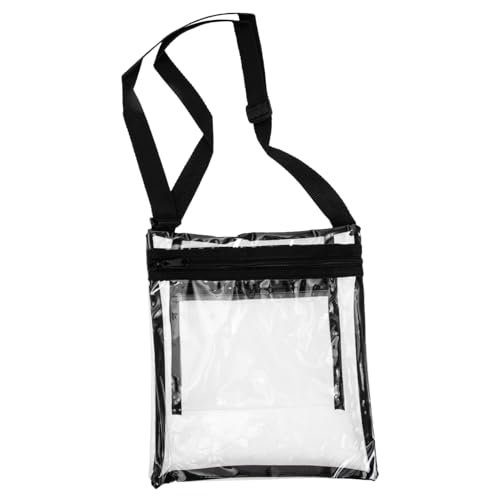 NAMOARLY Transparente Stadionzugelassene Crossbody Bag aus Strapazierfähigem PVC mit Verstellbarem Schultergurt Multifunktional Leicht Praktische Fächer für Sportevents Festivals und von NAMOARLY