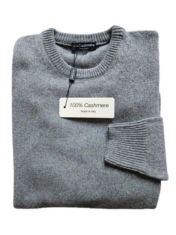 Herren Rundkragen Dicker Weicher 100% Kaschmir Pullover Made in Italy 7 Farben S 3xl 4xl von NAModaDistribution