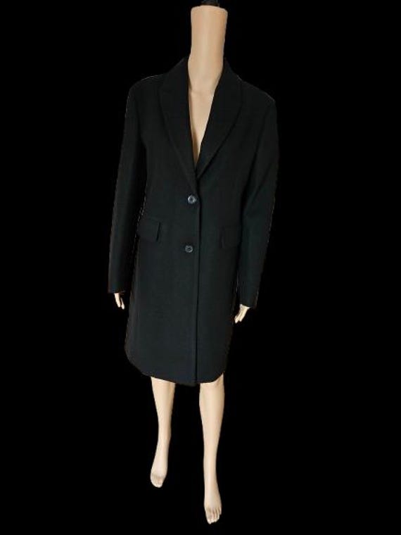 Made in Italy Damen 100% Merino Wolle Eleganter Business Mantel M Xl von NAModaDistribution