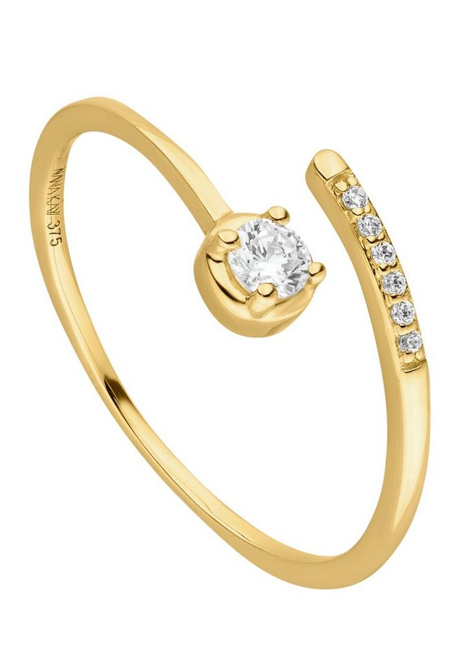 NANA KAY Fingerring Nana Kay Gold, mit fein gefasstem Zirkonia von NANA KAY