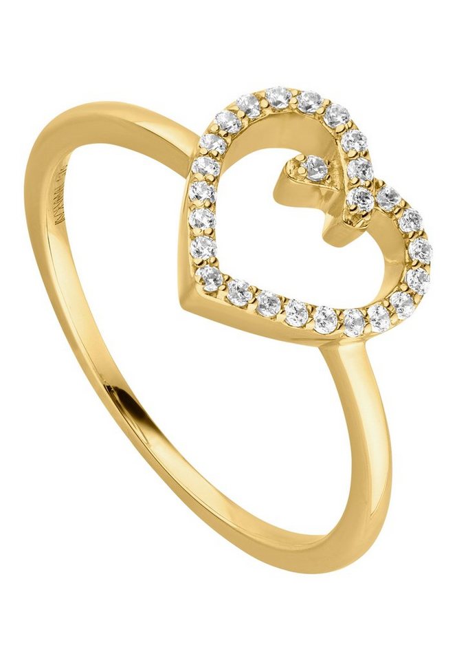 NANA KAY Fingerring Nana Kay Gold, mit funkelndem Zirkoniastein von NANA KAY