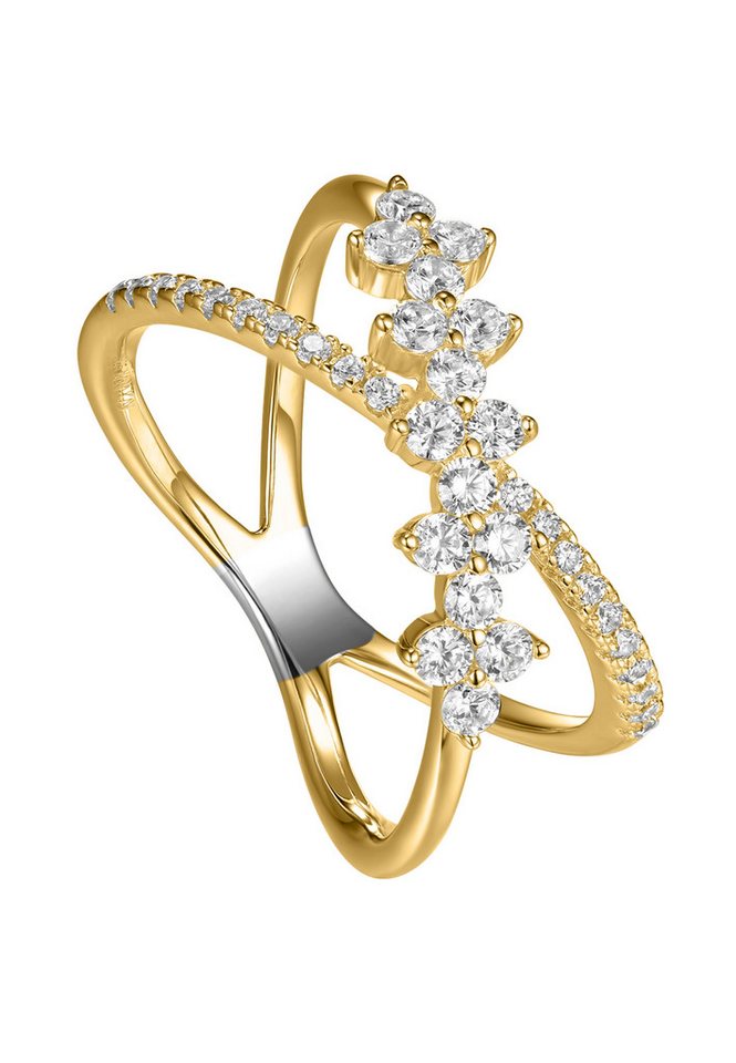 NANA KAY Fingerring Sparkly Couture, mit gekreuztem Design von NANA KAY