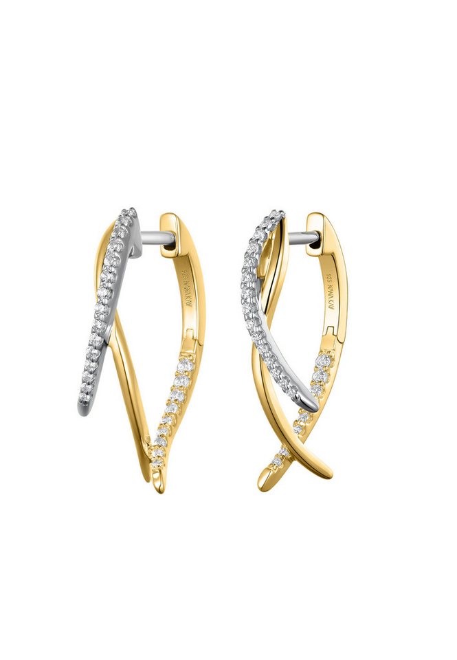 NANA KAY Paar Creolen Natural Flow, mit farblosem Stein von NANA KAY