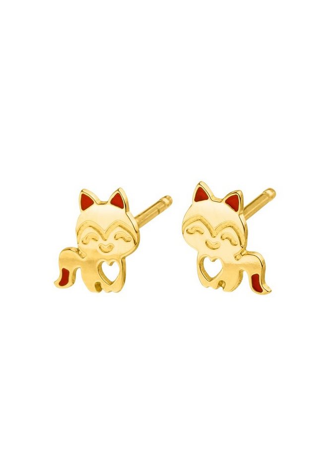 NANA KAY Paar Ohrstecker Nana Kay Gold for Kids, mit bunter Emaille von NANA KAY