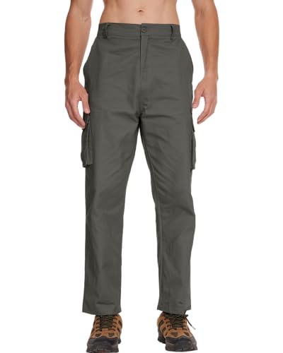 NANAMEEI Cargohose Herren Baggy Cargo Hosen Männer Jogginghose Herren Cargo Pants Grau 3XL von NANAMEEI