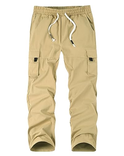 NANAMEEI Cargohose Männer Cargohosen Für Herren Baggy Stretch Cargohose Herren Cargo Hose Khaki L von NANAMEEI