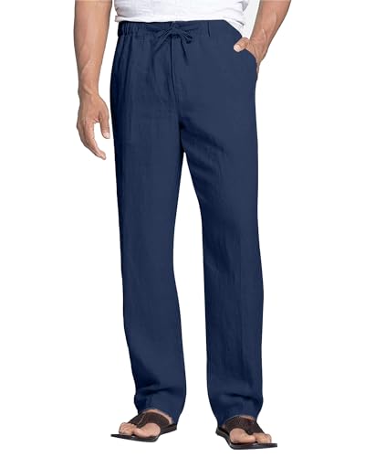 NANAMEEI Herren Hose Lange Gestreift Leinenhose Leicht Sommerhose Strandhose Freizeithose Gestreift Herrenhose Lange Gummibund Lässige Hose L NANAMEEI Herren Hose Lange Gestreift Leinenhose Leicht Sommerhose Strandhose Freizeithose Gestreift Herrenhose Lange Gummibund Lässige Hose L von NANAMEEI