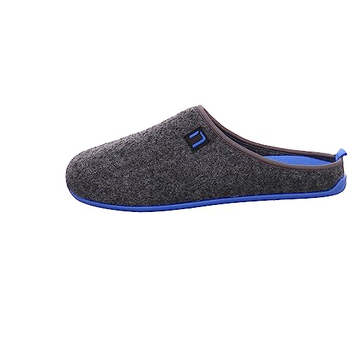 Nanga Erwachsene - Unisex Wool Slipper - Hausschuhe für Damen & Herren, Unisex Filz-Pantoffeln, Slipper mit Rutschfester Gummi-Sohle, Warme Pantoletten aus Wollfilz, Wechselfußbett blau 41 von Nanga