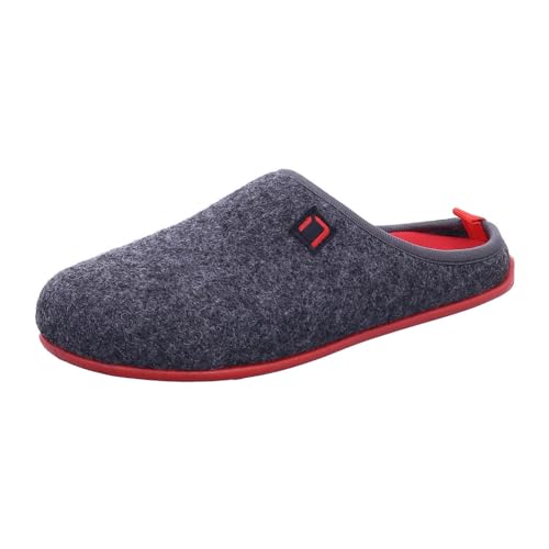 Nanga Erwachsene - Unisex Wool Slipper - Hausschuhe für Damen & Herren, Unisex Filz-Pantoffeln, Slipper mit Rutschfester Gummi-Sohle, Warme Pantoletten aus Wollfilz, Wechselfußbett rot 40 von Nanga