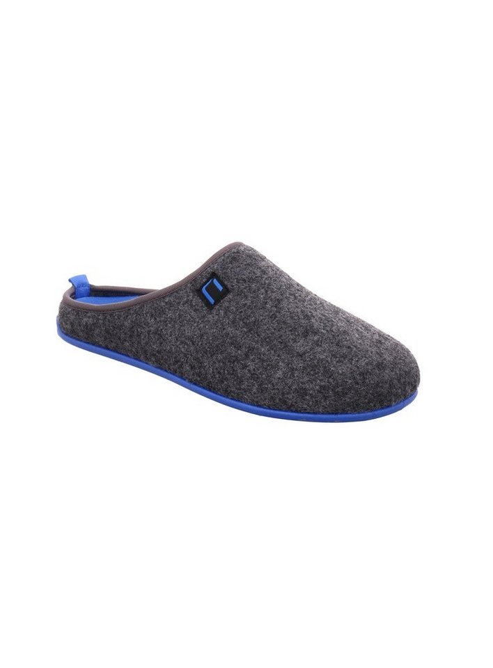 NANGA Pantoffel Wool Slipper - 100% Schurwolle - grau/blau (Größe 43-46) Hausschuh von NANGA