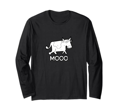 Lustige Kuh Moo Erwachsene Männer Frauen Kuh Goes Moo Langarmshirt Lustige Kuh Moo Erwachsene Männer Frauen Kuh Goes Moo Langarmshirt von NANKANDOIT Funny Moo I'm A Cow Gifts Cow Costume