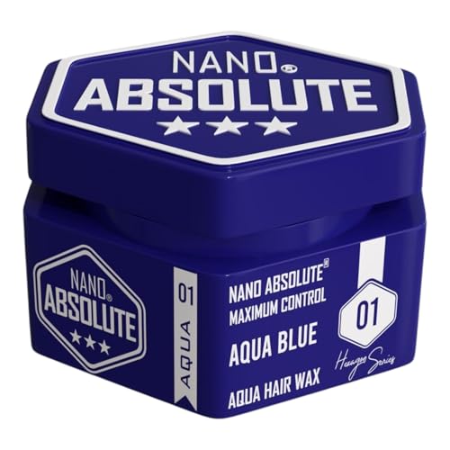 Nano Absolute Aqua Hair Wax 140ml | Haarwachs | Haar Styling Wachs | Haargel | Gel Wax | haar wax herren | barbershop Hair Styling (140ml, 01- Aqua Blue) von NANO ABSOLUTE