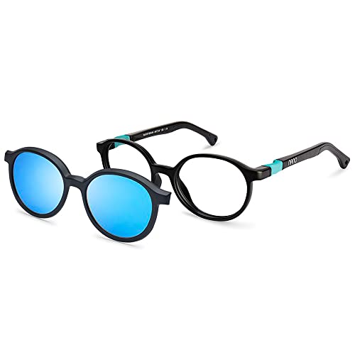 NANOVISTA Unisex Flicker SC 3.0 Sonnenbrille, Mattschwarz/Türkis, 46 von NANOVISTA